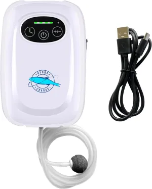 | Aerator for Bait Bucket | Water Resistant, USB Rechargeable, 2W, 2200 mAh Battery Capacity, 24h Runtime per Charge, 48h on Battery Saving Mode | Minnow Bucket Aerator | Bait Bubbler