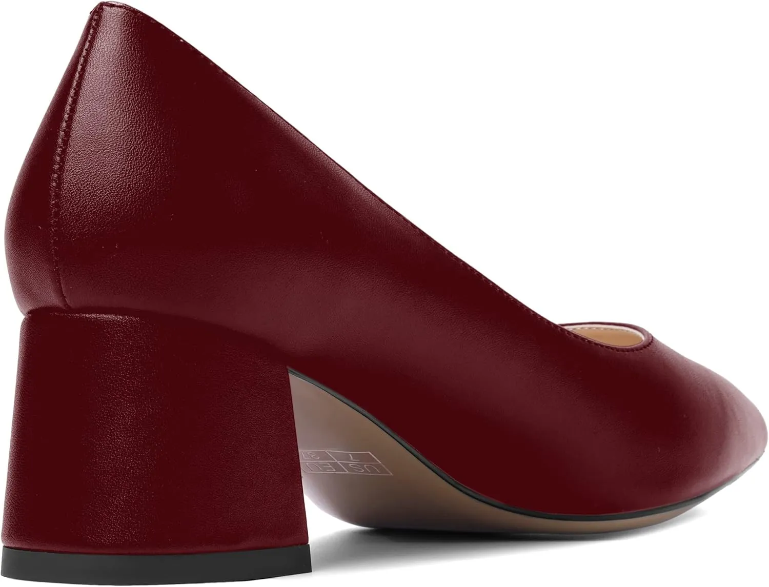 AMBELIGHT Womens Pointed Toe Casual Block Office Matte Slip On Chunky Low Heel Pumps Shoes 2 Inch
