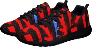 American Wave Star Flag Sneaker Men Athletic Shoes Running Shoes Comfortable Sports Walking Shoes