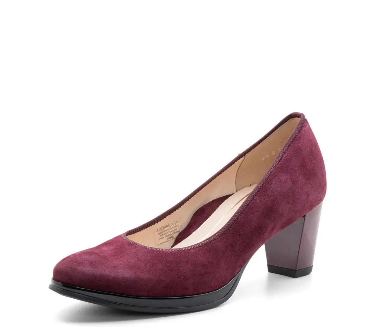 ARA OPHELIA BURGUNDY BAROLO SUEDE PUMP