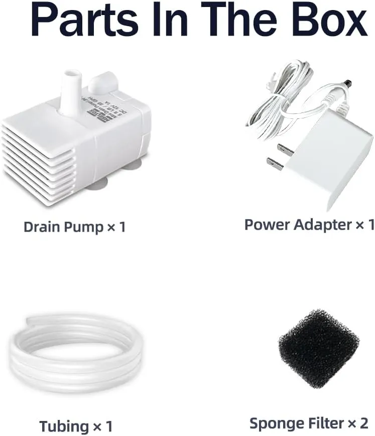 Automatic Small Sump Pump with Water Sensor, 5 FT Lift 55 GPH 115V/230V Mini Condensate Pump with Float Switch, Water Removal for Dehumidifier, Air Conditioner, Ice Maker, Basement, Auto On Off