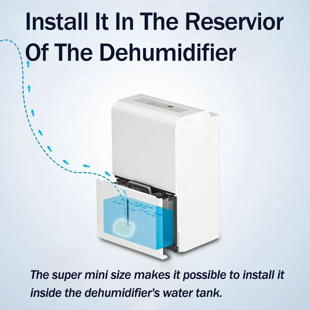 Automatic Small Sump Pump with Water Sensor, 5 FT Lift 55 GPH 115V/230V Mini Condensate Pump with Float Switch, Water Removal for Dehumidifier, Air Conditioner, Ice Maker, Basement, Auto On Off