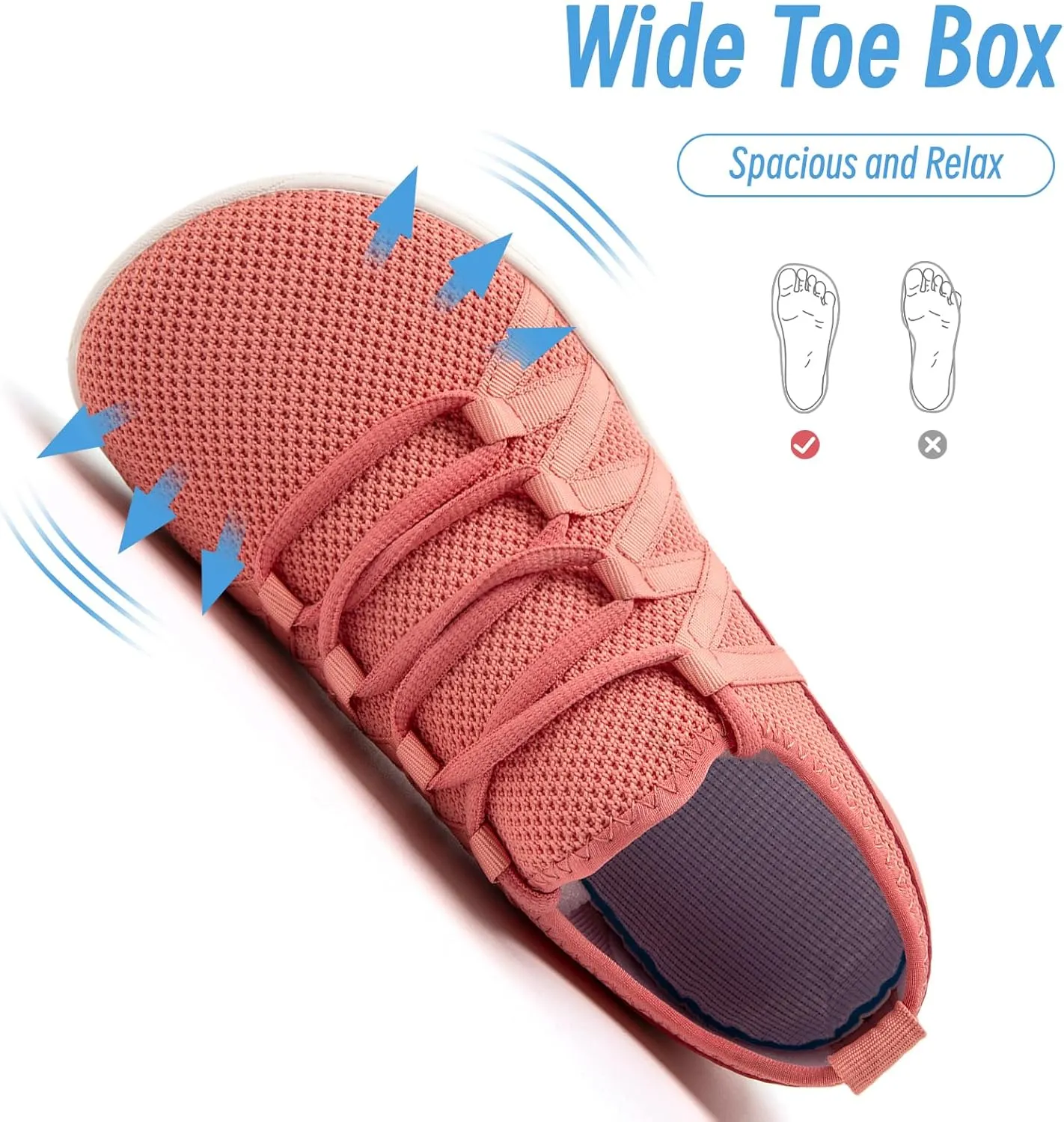 Barefoot Shoes for Womens Minimalist Fashion Sneaker Lightweight Wide Toe Box Zero-Drop Sole Tennis Walking Running Wokout Hike Shoes