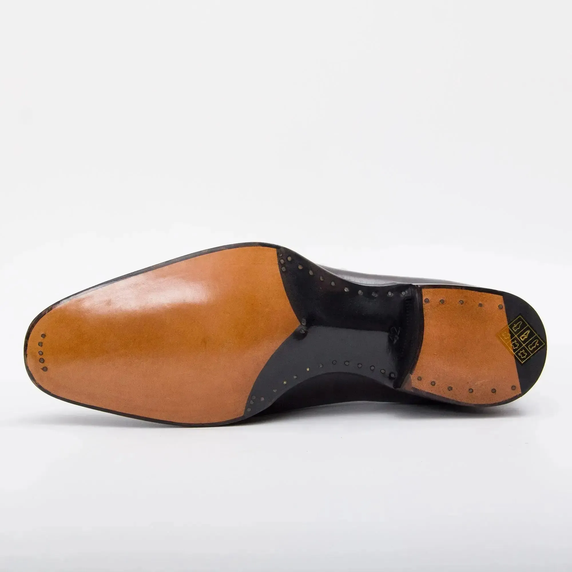 Black Crocodile Leather Derby Shoes