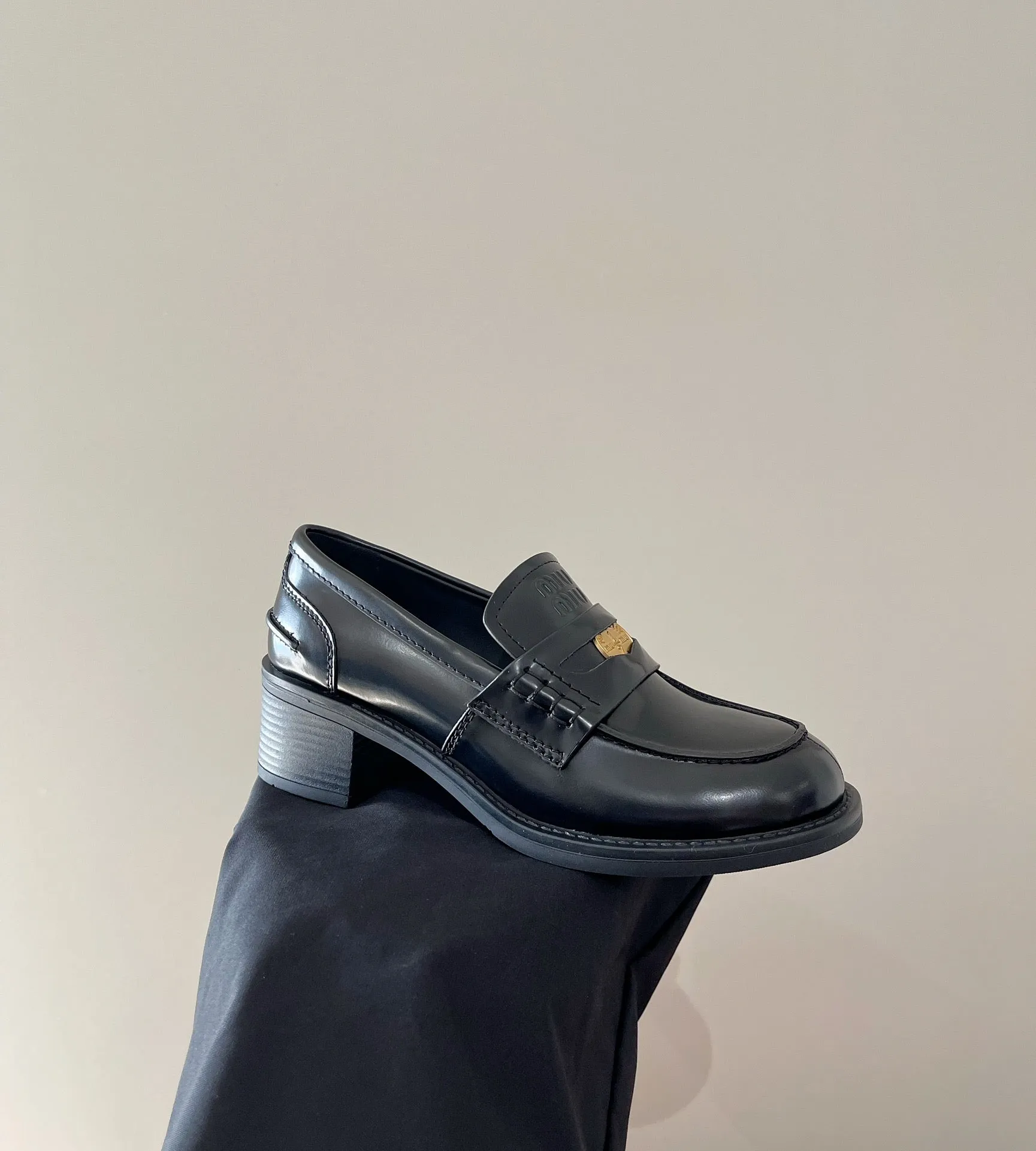 Black Heel Loafers