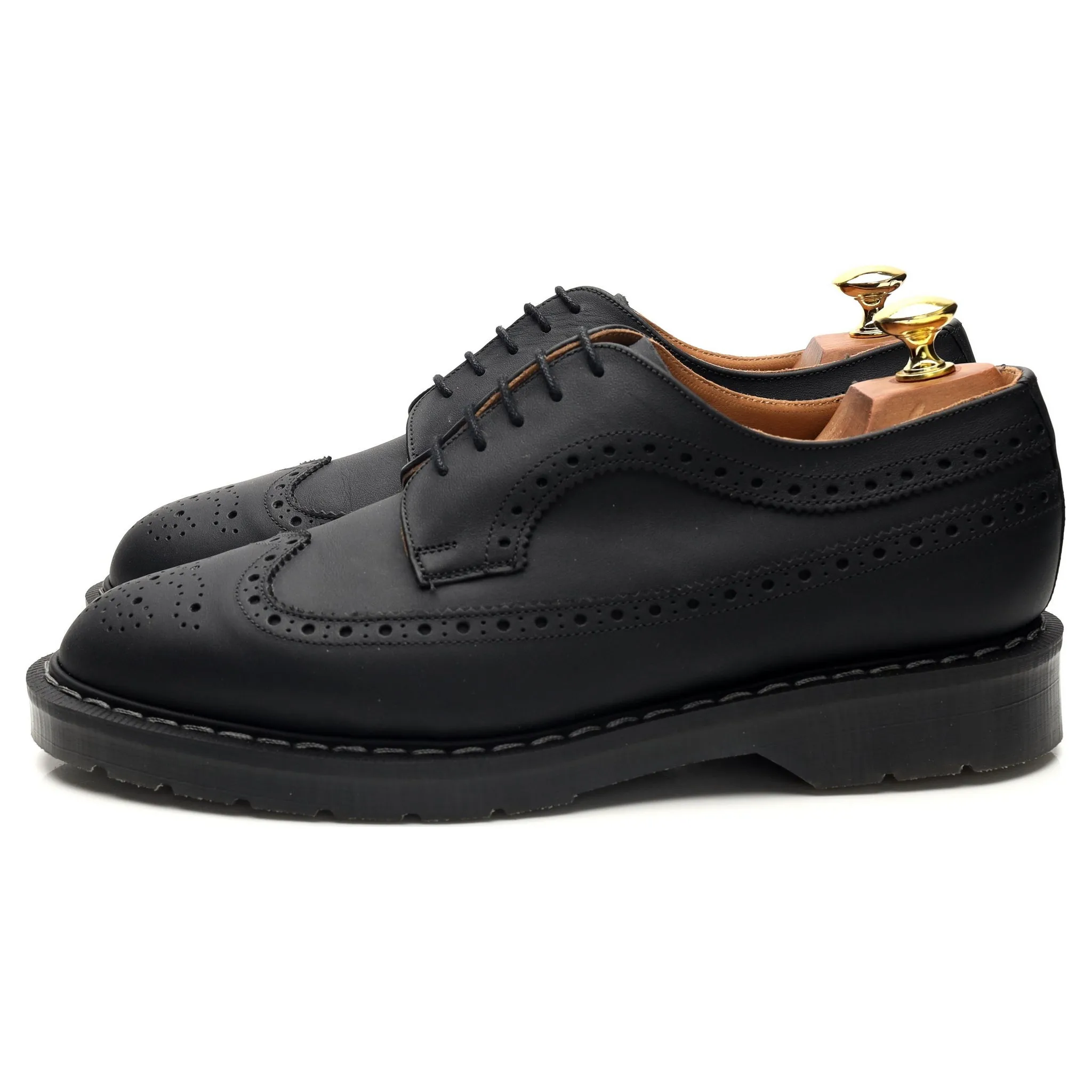 Black Nubuck Derby Brogues UK 8