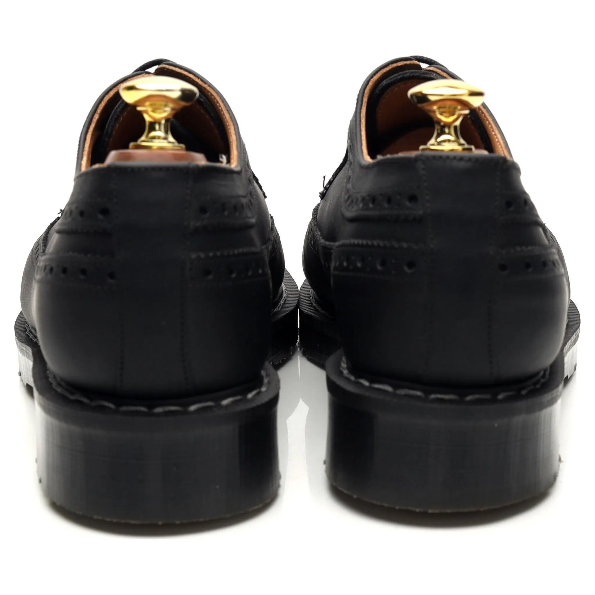 Black Nubuck Derby Brogues UK 8