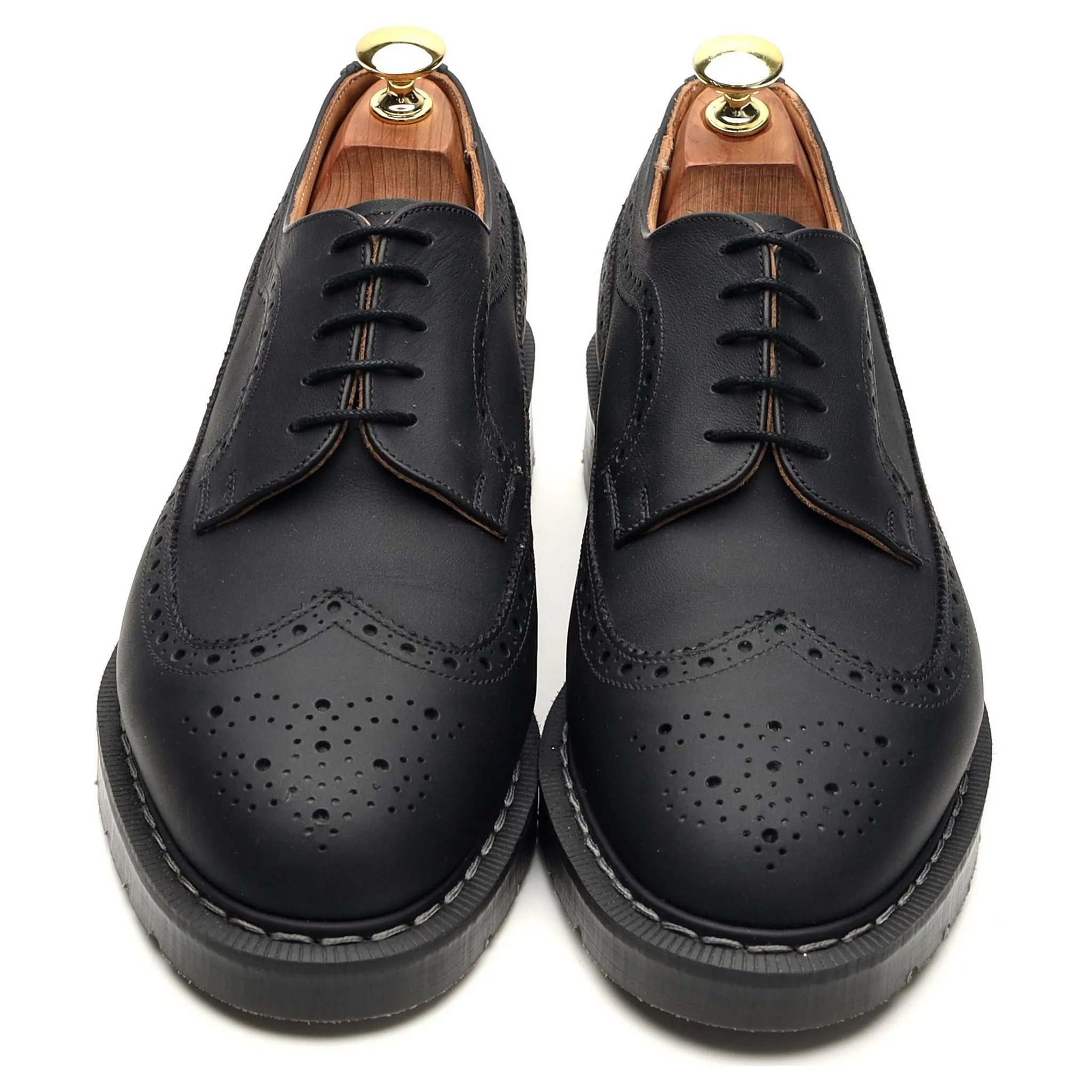 Black Nubuck Derby Brogues UK 8