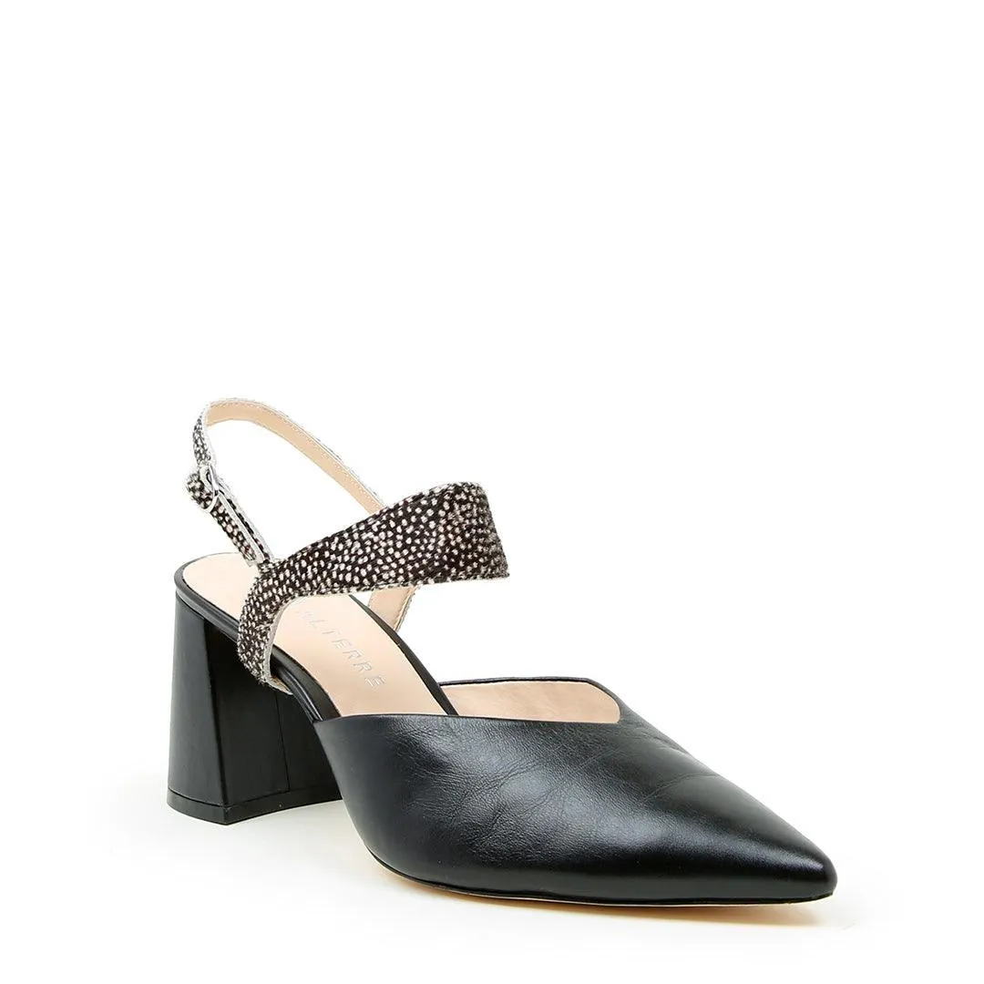 Black V Mule   Doe Elsie Strap