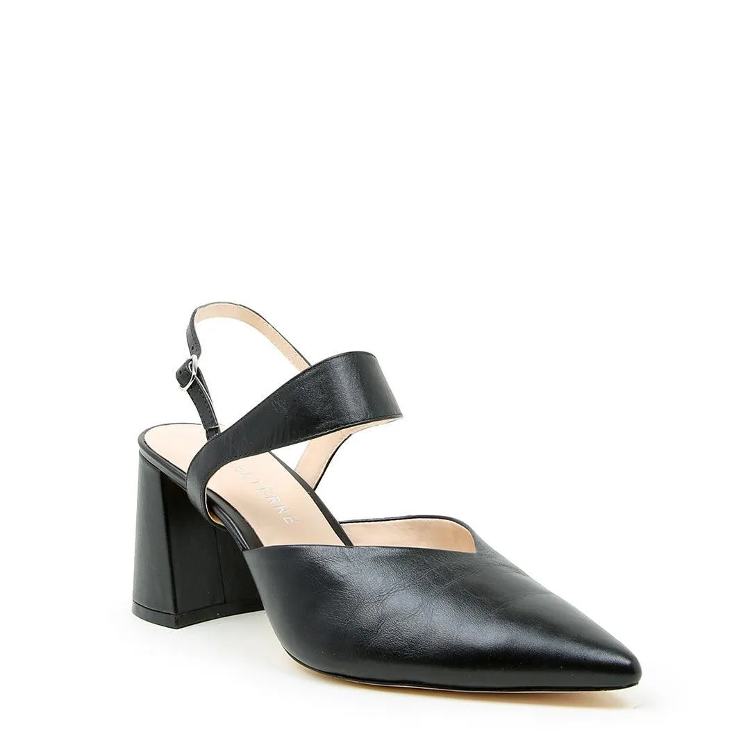 Black V Mule   Elsie Strap