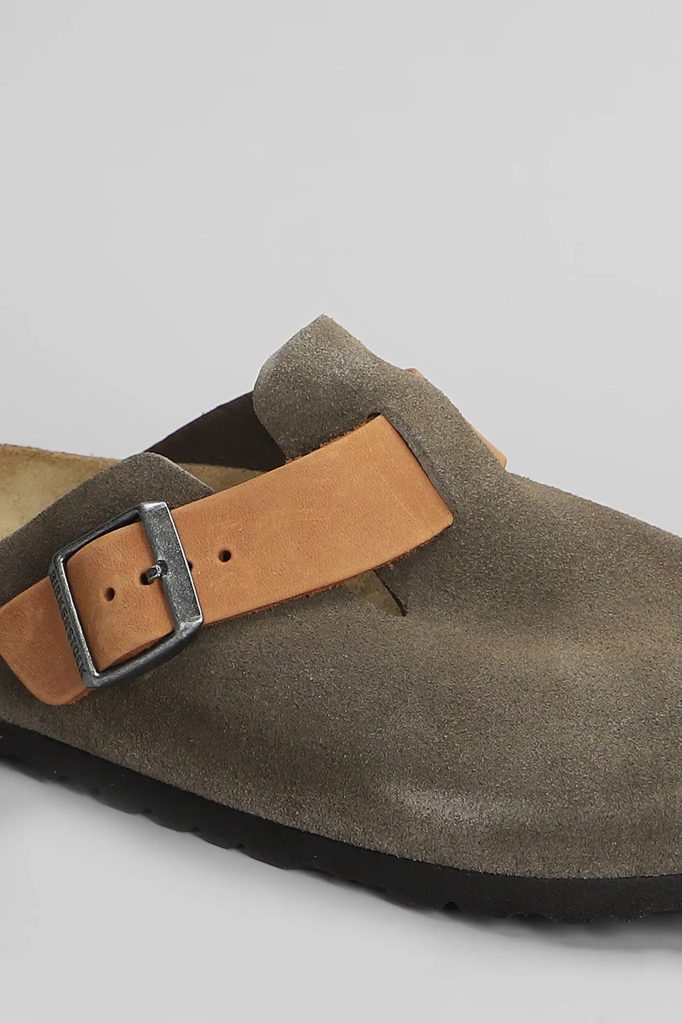 Boston Slipper-Mule in grey suede