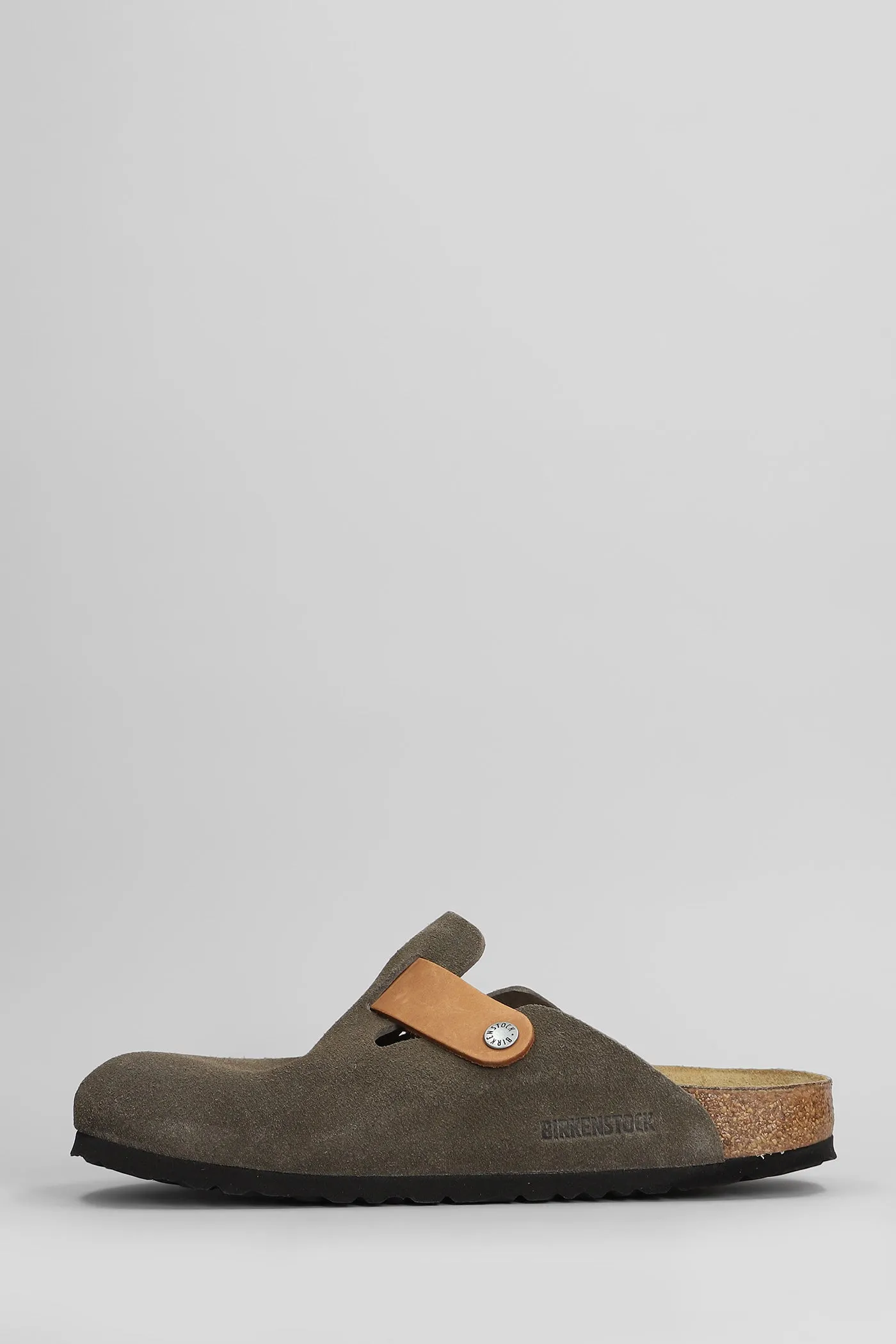 Boston Slipper-Mule in grey suede