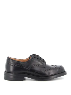 Bourton Derby Shoes In Black Calf Leather