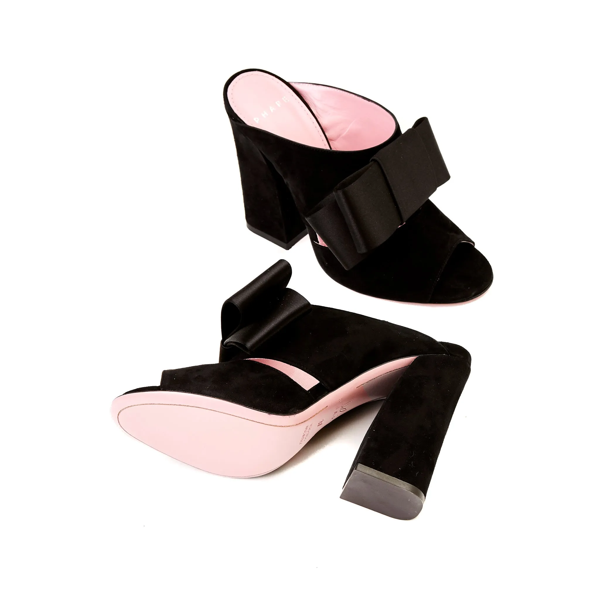 Bow Block Heel Mule