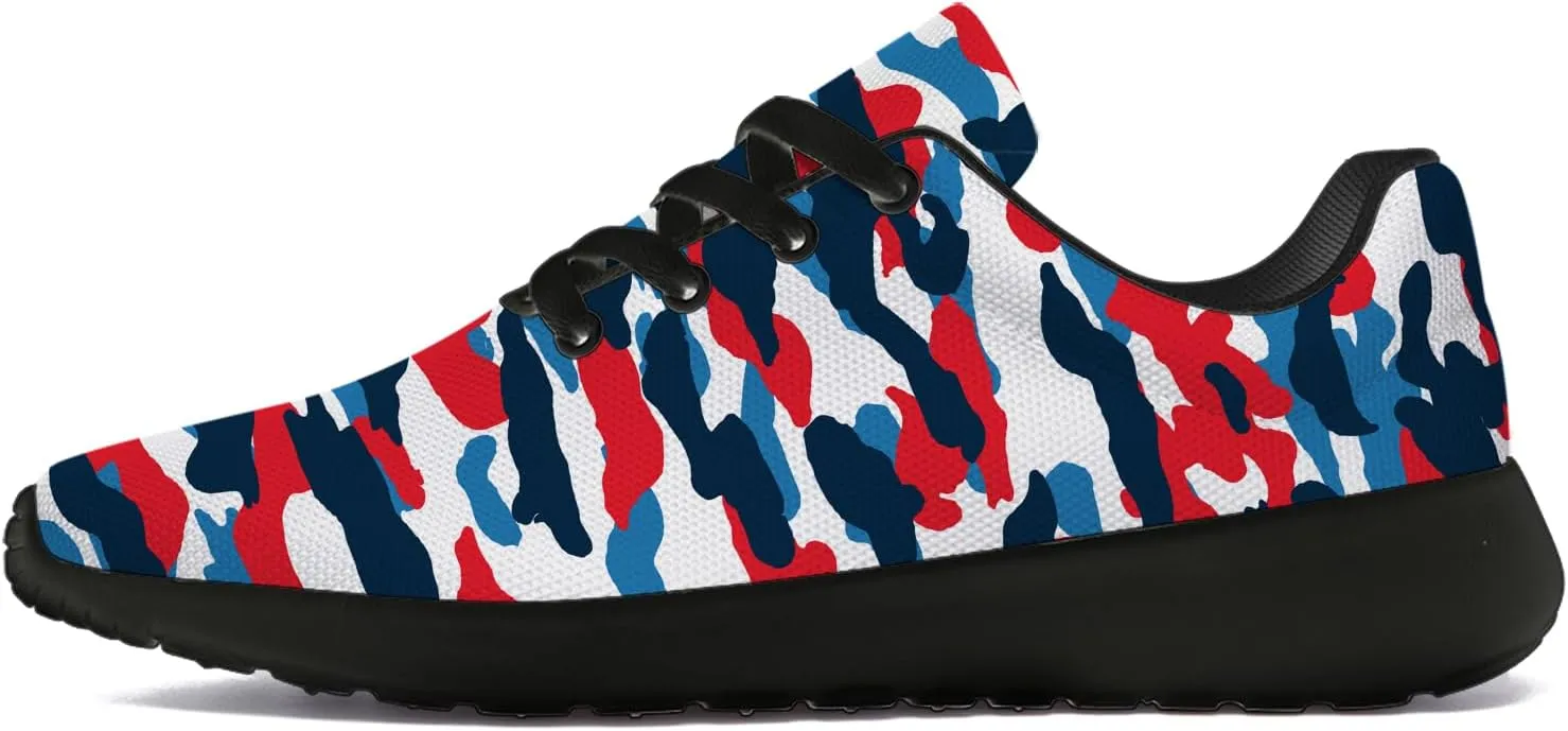 Camouflage Print Shoes for Men Women Running Comfortable Lightweight Tennis Walking Sneakers