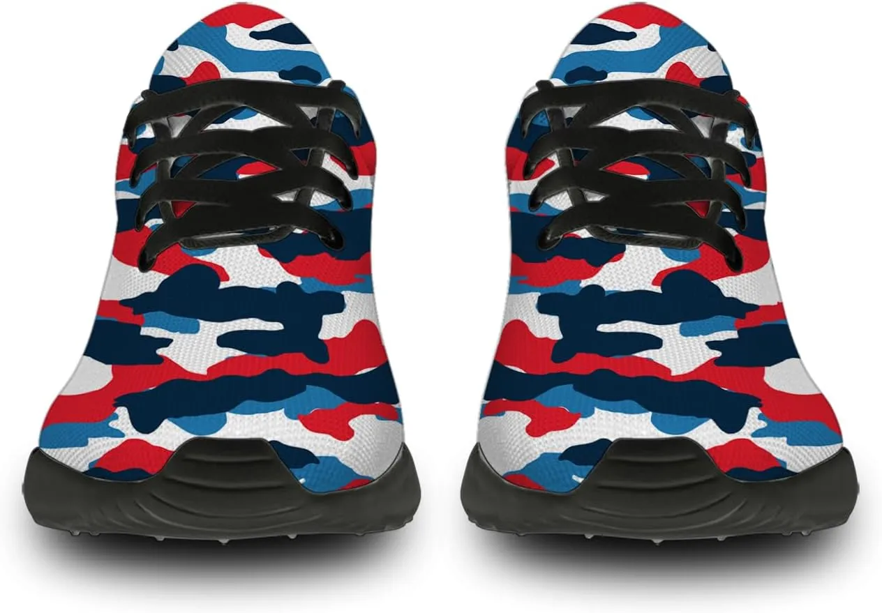 Camouflage Print Shoes for Men Women Running Comfortable Lightweight Tennis Walking Sneakers
