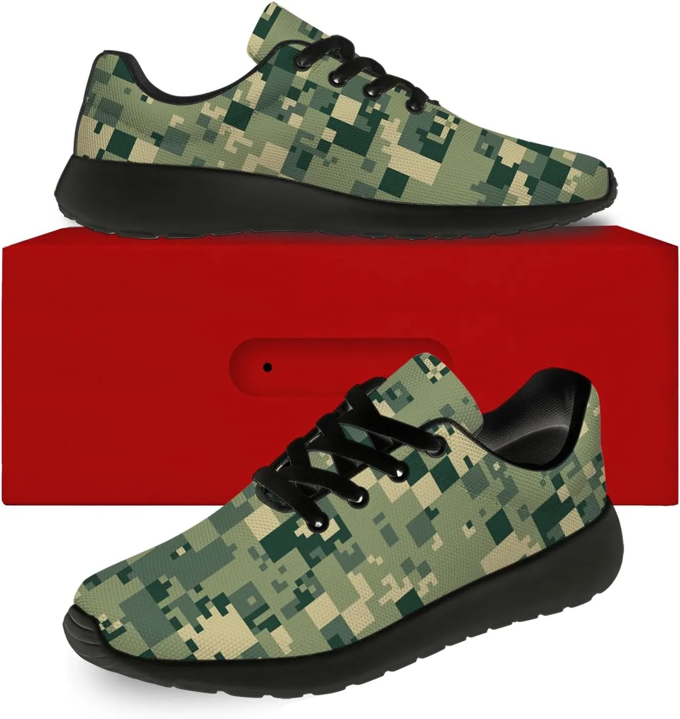 Camouflage Print Shoes Men Women Running Comfortable Ultra Lightweight Tennis Walking Fashion Workout Sneakers