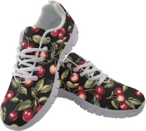 Cherry Sneaker Athletic Running Shoes for Women Tennis Shoes Walking Shoes Lightweight Breathable Mesh Trainer