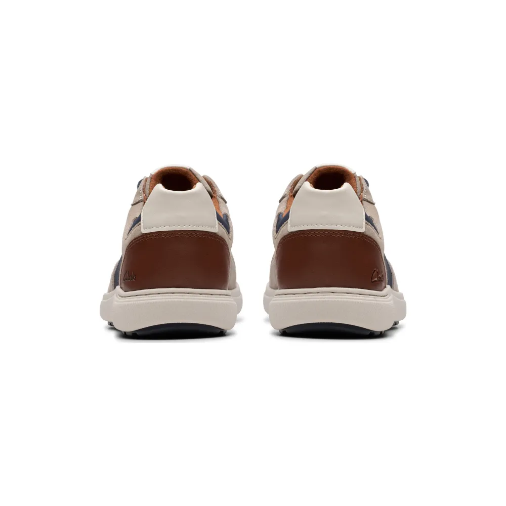Clarks Mapstone Sport Grey Combi Leather Sneaker (Men's)