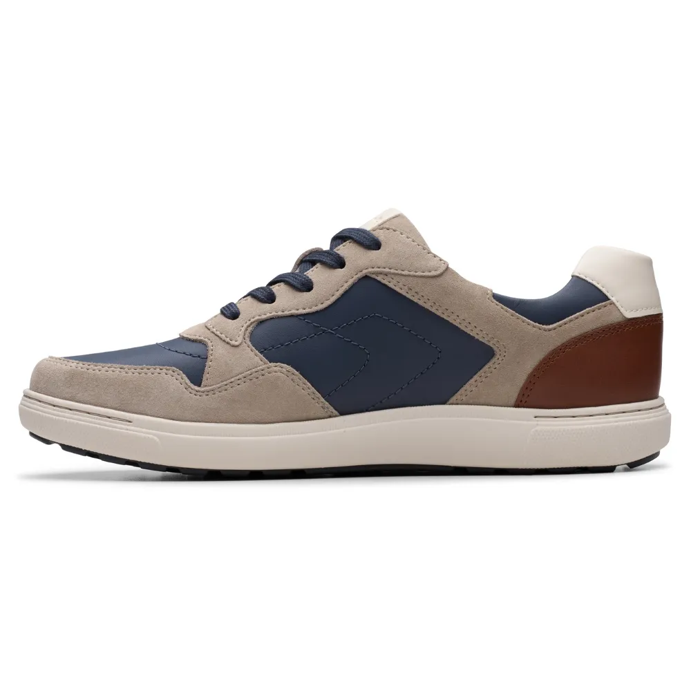 Clarks Mapstone Sport Grey Combi Leather Sneaker (Men's)