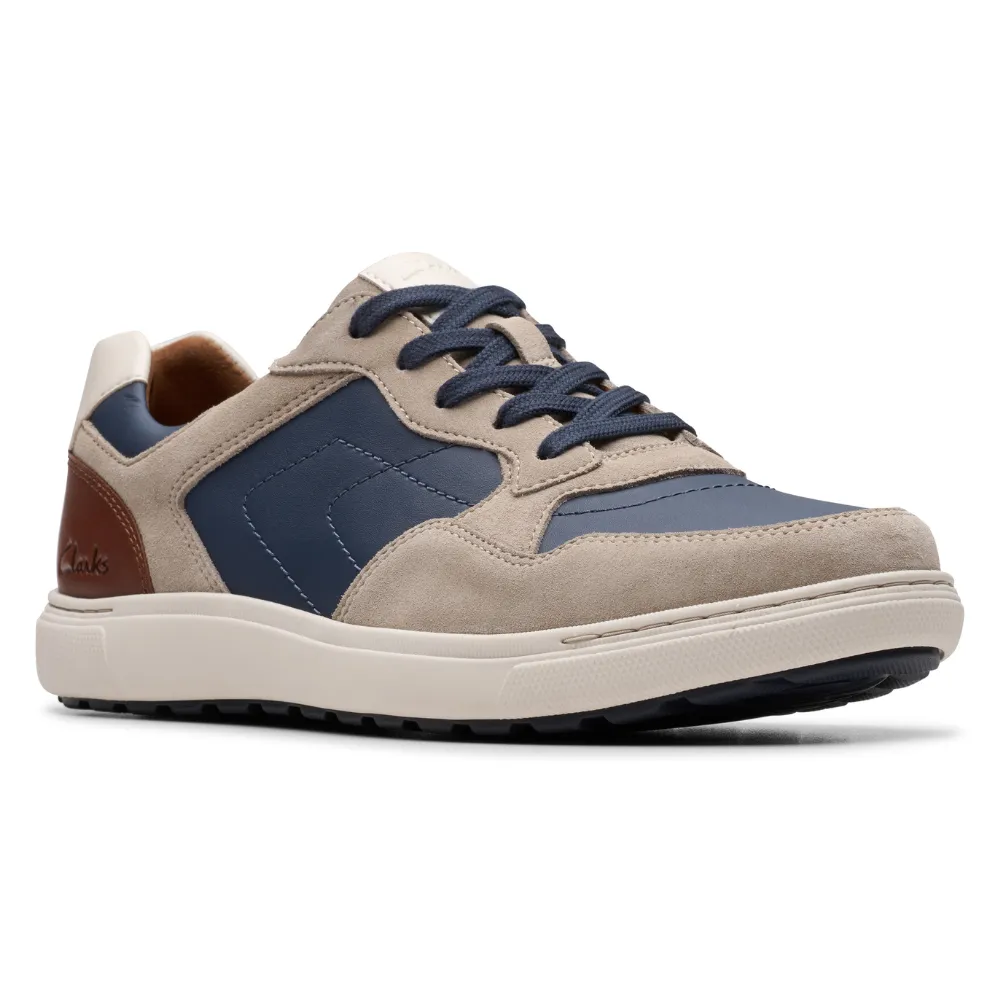 Clarks Mapstone Sport Grey Combi Leather Sneaker (Men's)