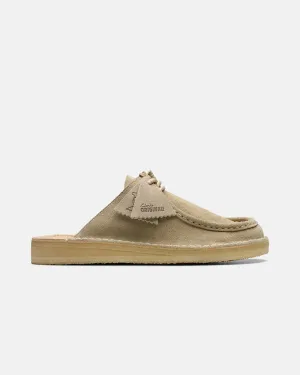 CLARKS ORIGINALS MENS DESERT NOMAD MULES PALE GREY SUEDE