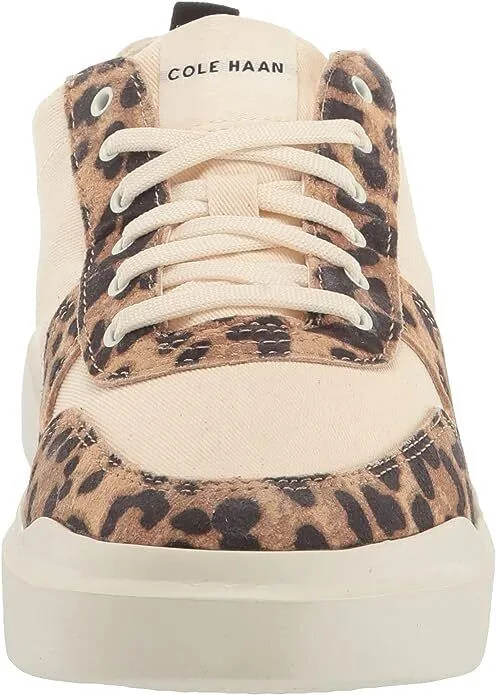 Cole Haan Womens Grandpro Rally Canvas Court Sneaker Natural Cotton/Leopard W26397