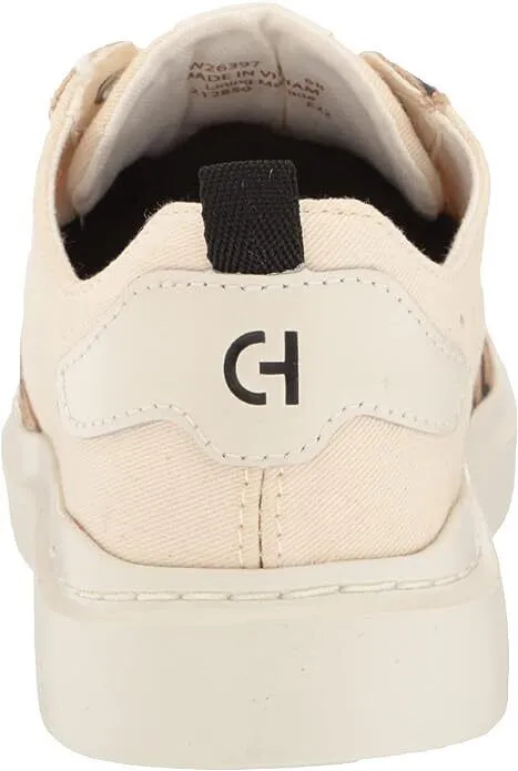 Cole Haan Womens Grandpro Rally Canvas Court Sneaker Natural Cotton/Leopard W26397