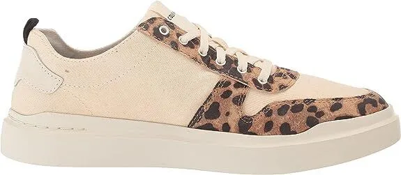 Cole Haan Womens Grandpro Rally Canvas Court Sneaker Natural Cotton/Leopard W26397