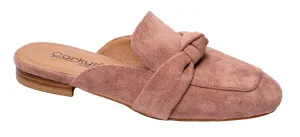 Corkys Clingy - Blush Faux Suede Mule Style Shoe
