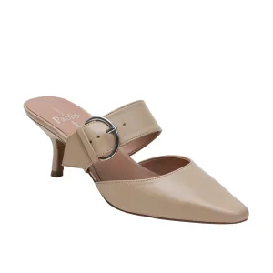 CYNTHIA | Buckled Kitten Heel Mules