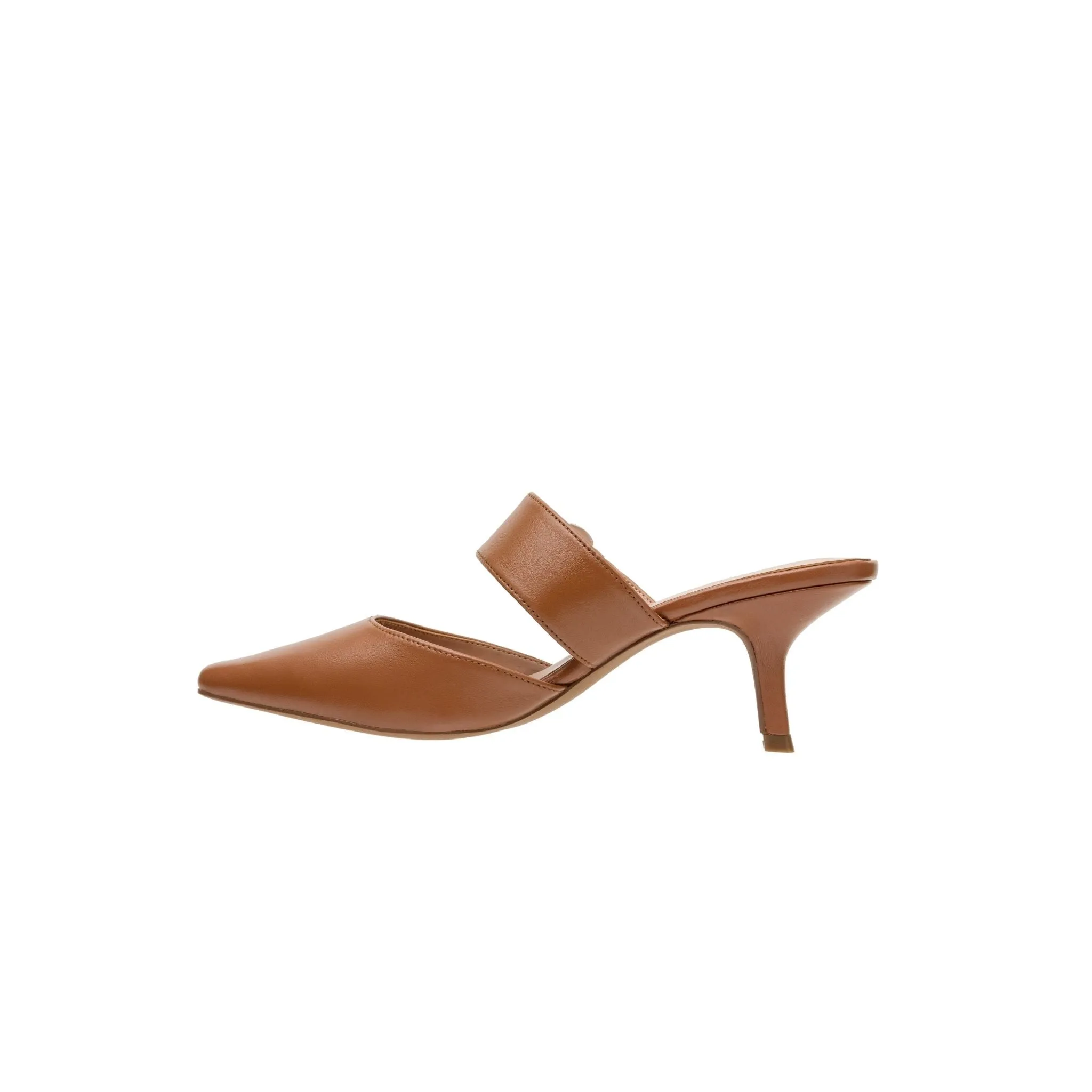 CYNTHIA | Buckled Kitten Heel Mules