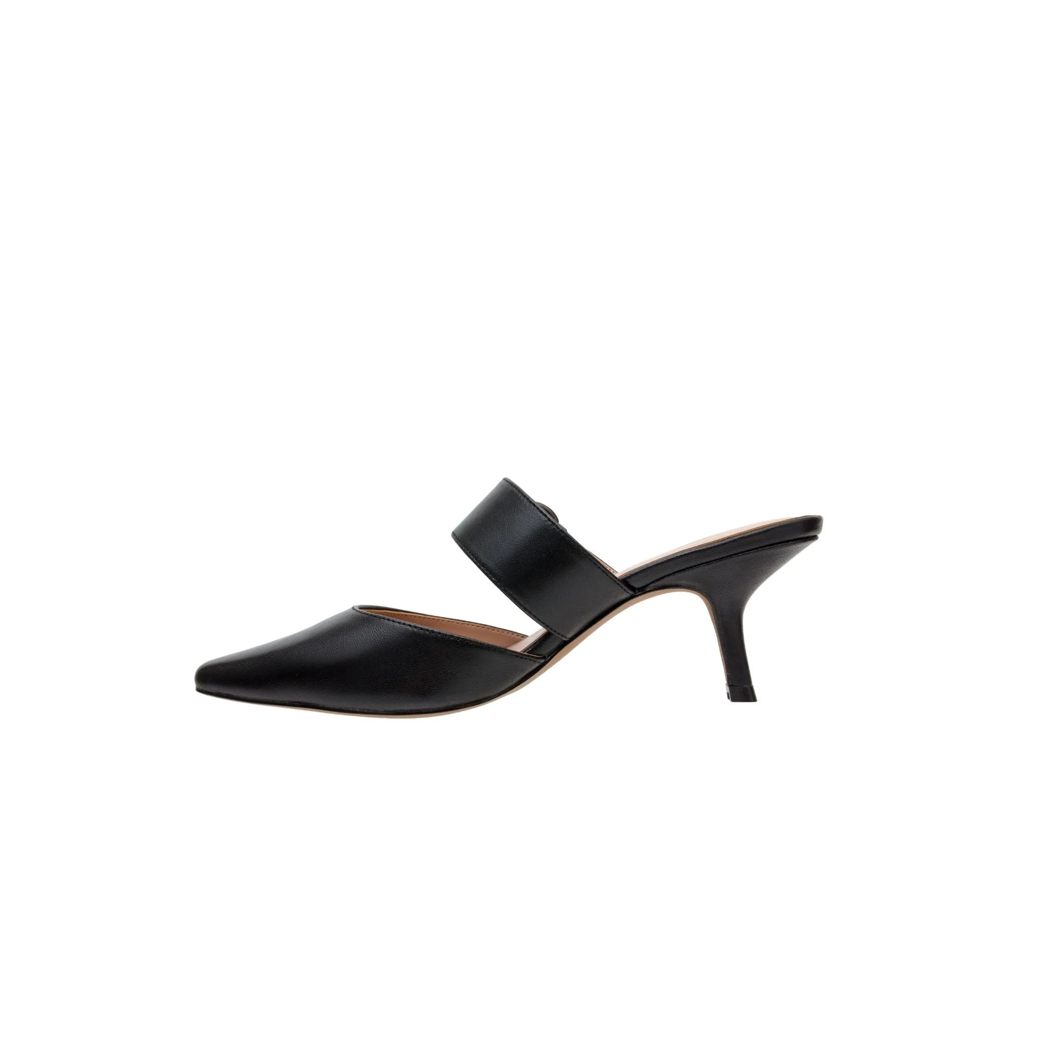 CYNTHIA | Buckled Kitten Heel Mules