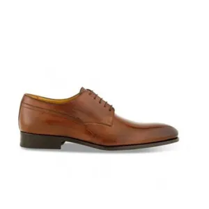 Derby Blucher Plain Toe Handmade Brown Shoes