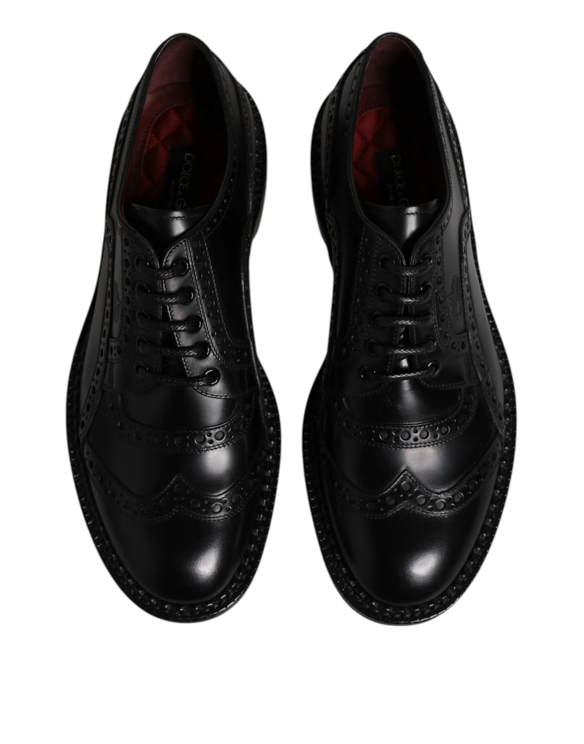 Dolce Calf Dress Formal & Customer-endorsed Beautiful Black Derby Shoes Gabbana Leather