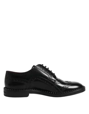 Dolce Calf Dress Formal & Customer-endorsed Beautiful Black Derby Shoes Gabbana Leather