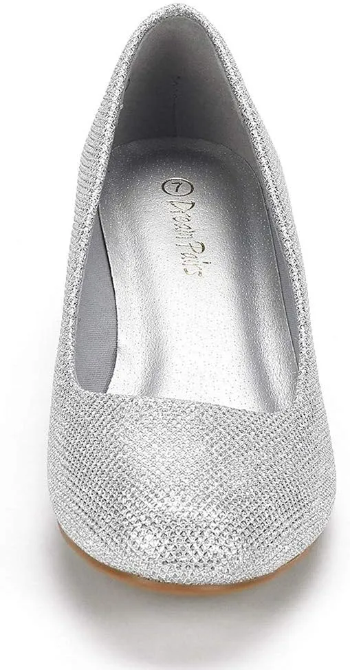 DREAM PAIRS Women's Debbie Mid Wedge Heel Pump Shoes