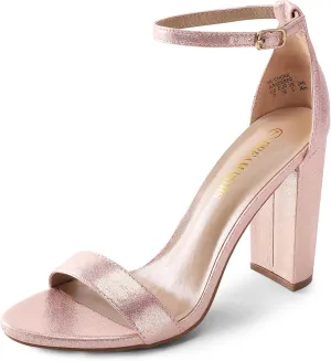 DREAM PAIRS Women's Hi-Chunk High Heel Pump Sandals