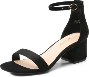 DREAM PAIRS Womens Low-Chunk Low Heel Pump Sandal