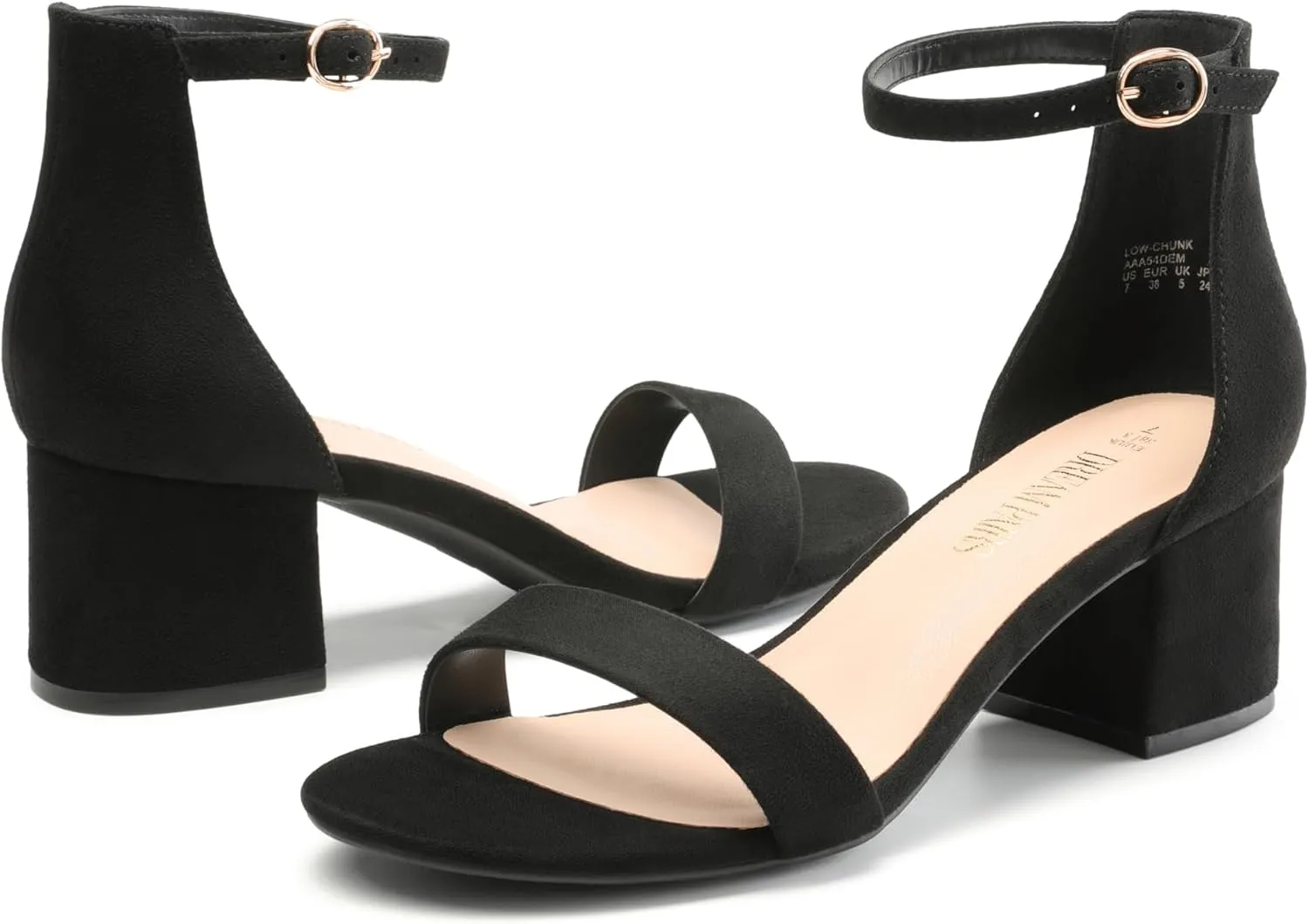 DREAM PAIRS Womens Low-Chunk Low Heel Pump Sandal