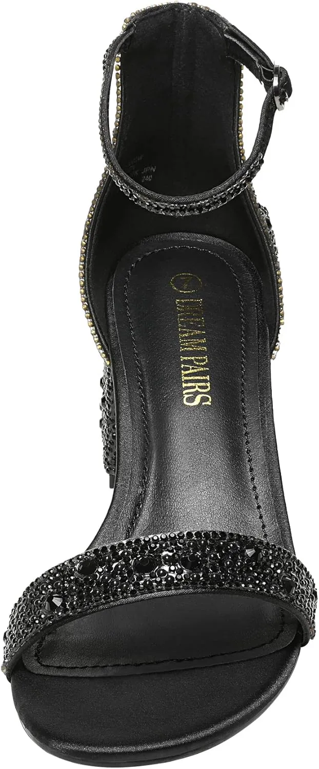 DREAM PAIRS Womens Low-Chunk Low Heel Pump Sandal
