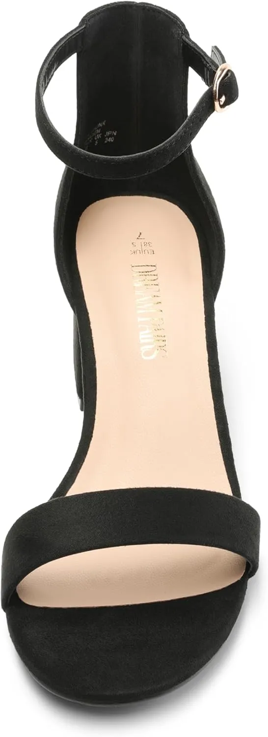 DREAM PAIRS Womens Low-Chunk Low Heel Pump Sandal