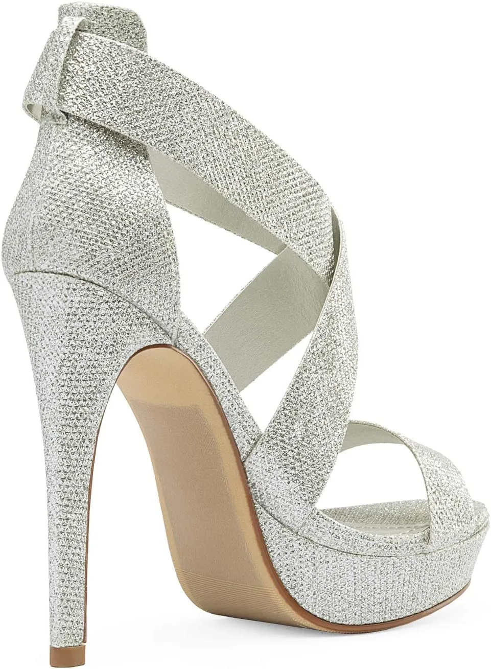 DREAM PAIRS Women's Open Toe High Stilettos Platform Party Pump Heel Sandals Charlotte