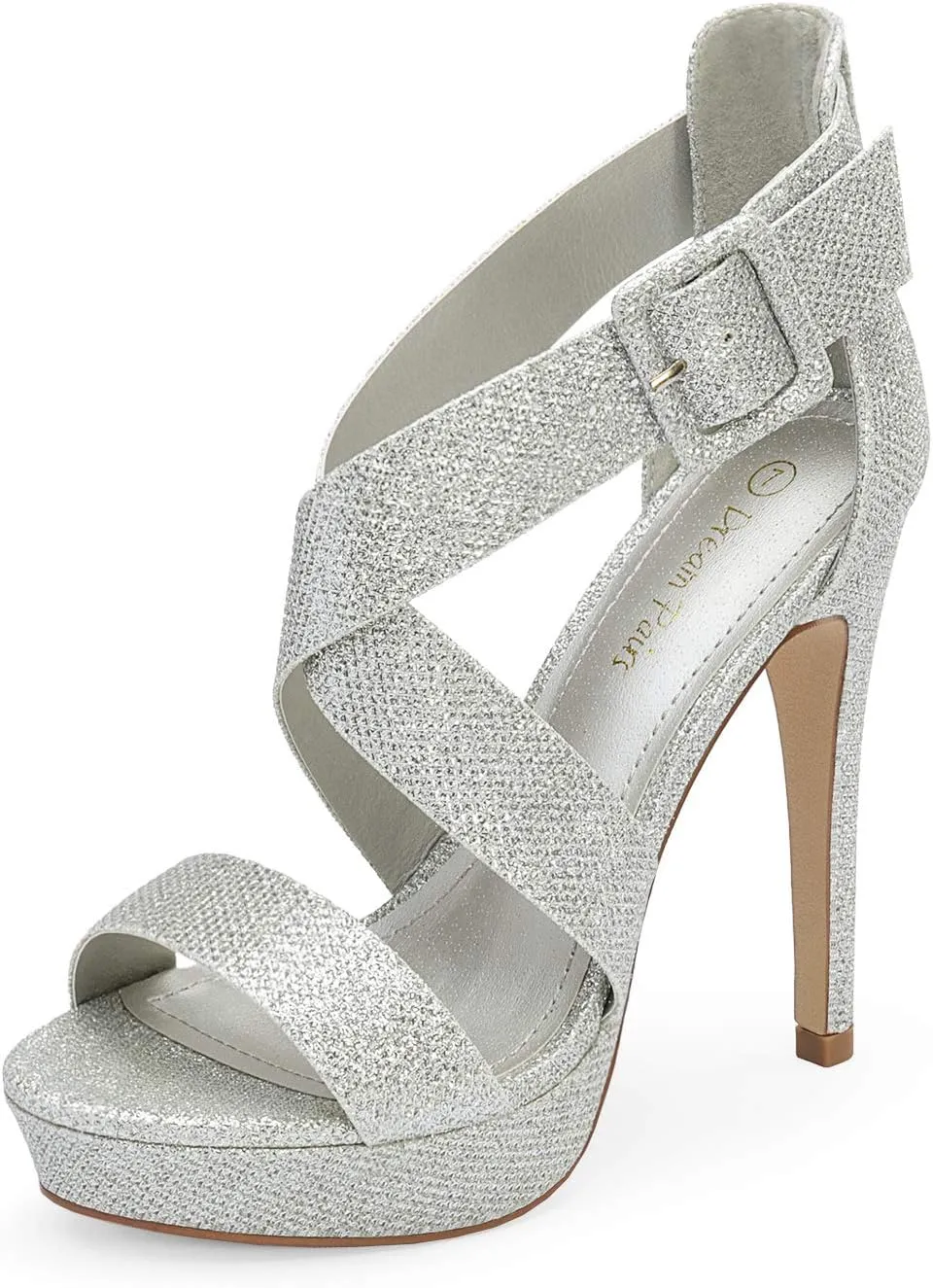 DREAM PAIRS Women's Open Toe High Stilettos Platform Party Pump Heel Sandals Charlotte