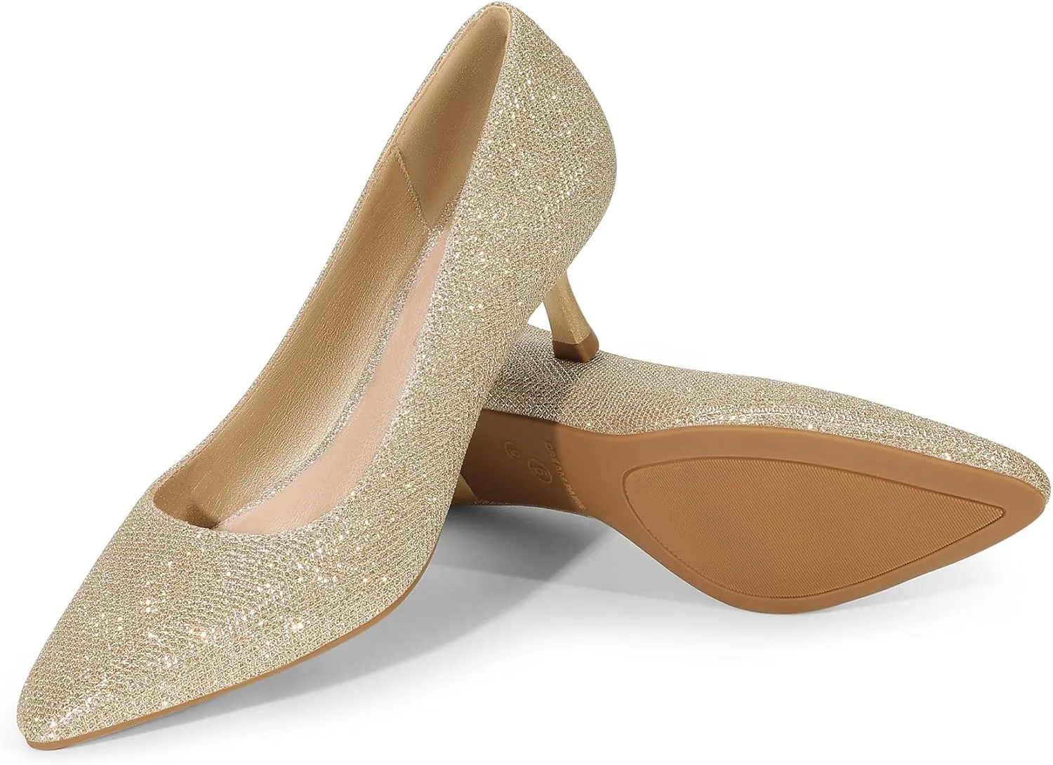 DREAM PAIRS Women's Pumps Closed Toe Pointed Toe Kitten Heels for Women Party Dance Wedding Dress Shoes for Women