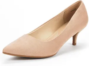 DREAM PAIRS Women's Pumps Kitten Heel Pointed Toe Shoes for Women Comfortable Office Work Dress Shoes
