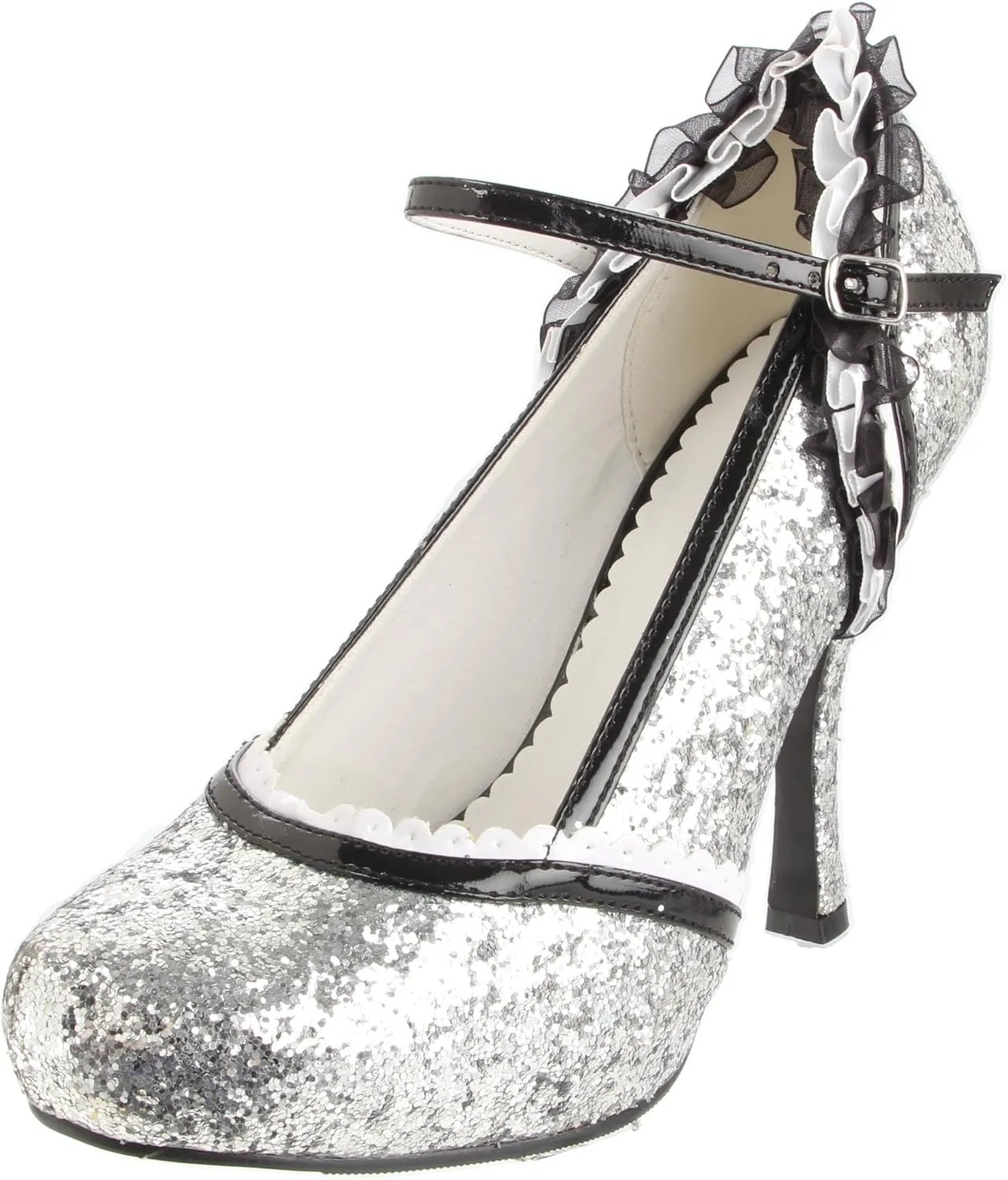 Ellie Shoes Women's 453-Lacey Glitter Maryjane Pump