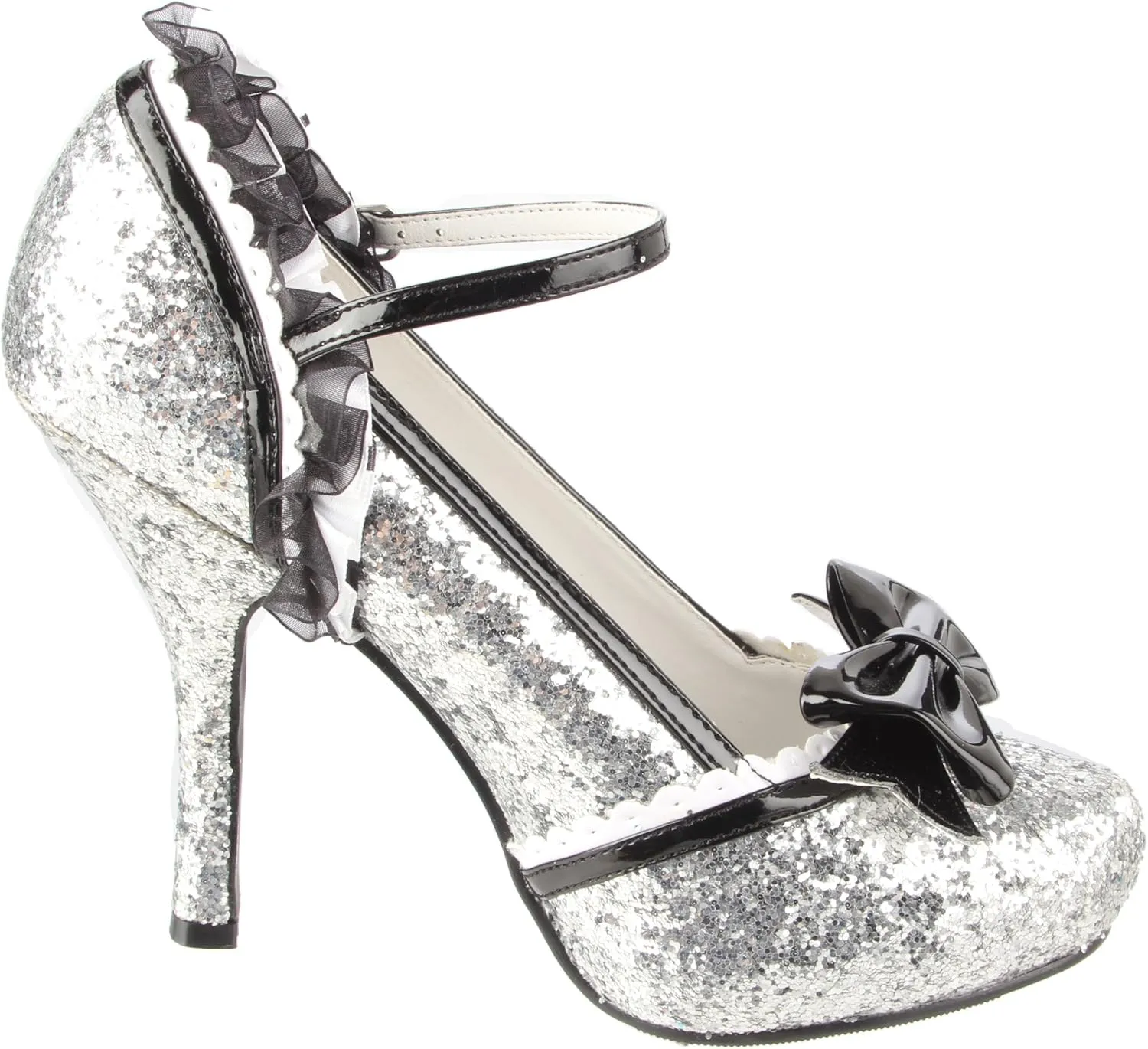 Ellie Shoes Women's 453-Lacey Glitter Maryjane Pump