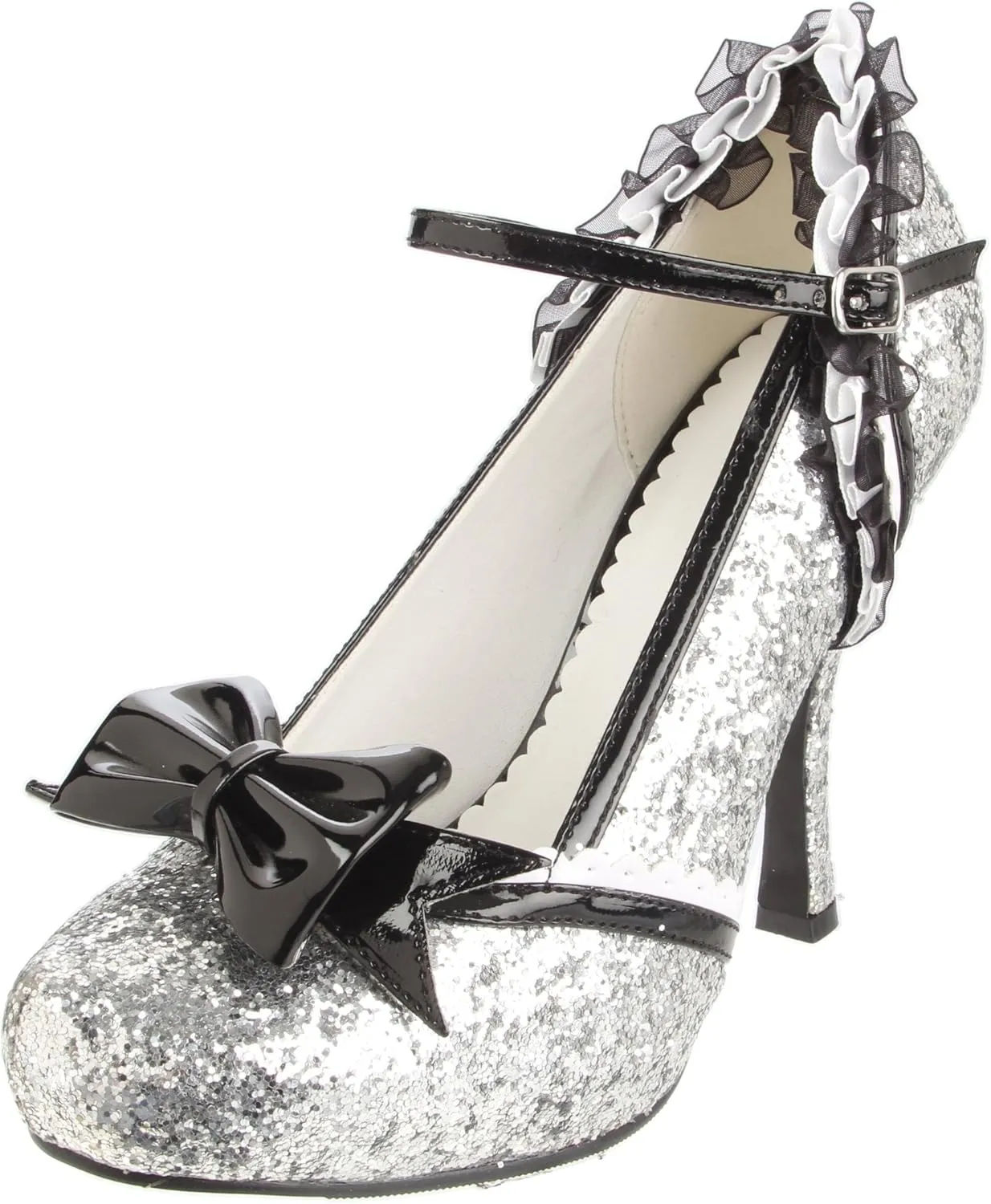Ellie Shoes Women's 453-Lacey Glitter Maryjane Pump