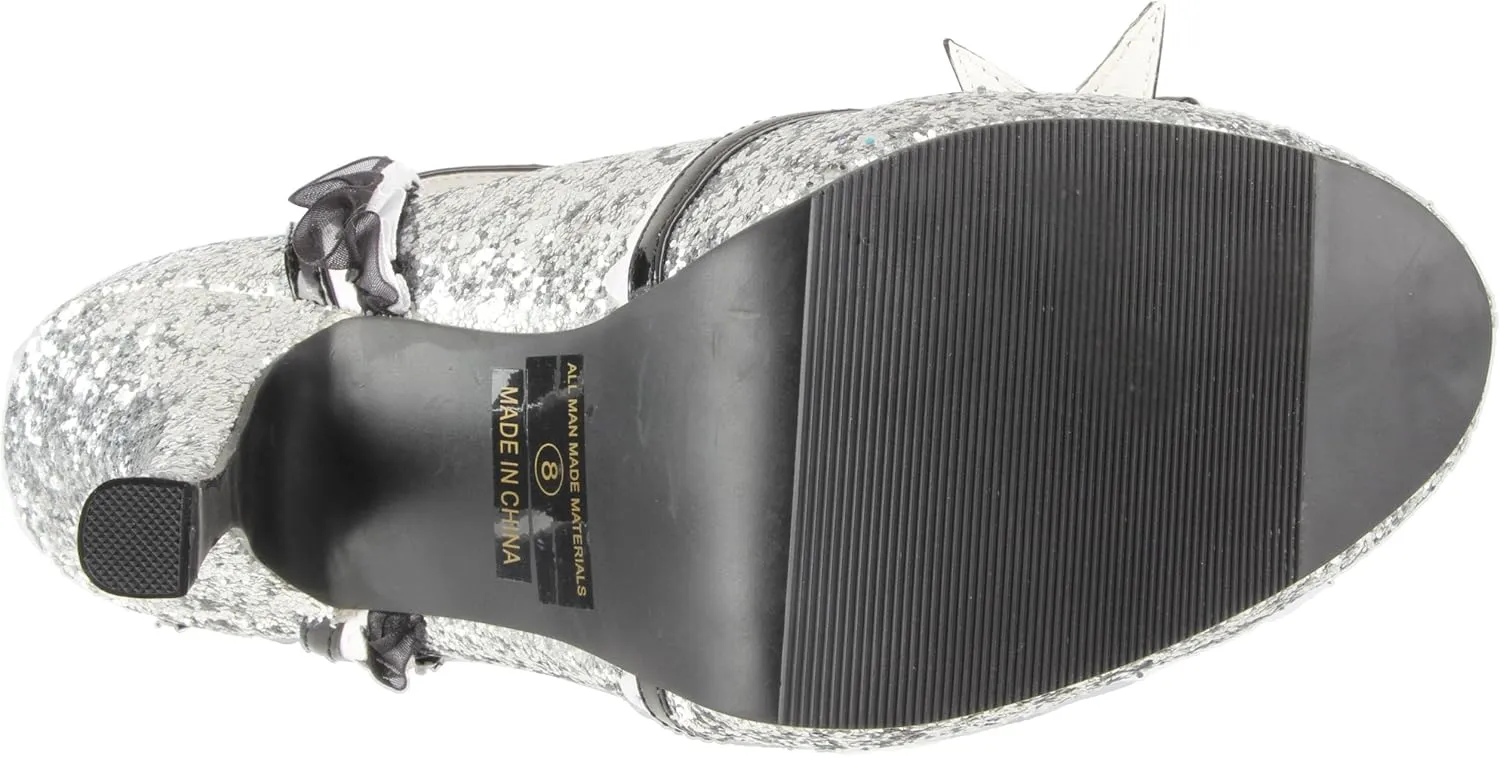 Ellie Shoes Women's 453-Lacey Glitter Maryjane Pump